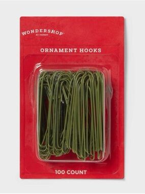 3Pack - 100ct Christmas Ornament Hook Dark Green - Wondershop